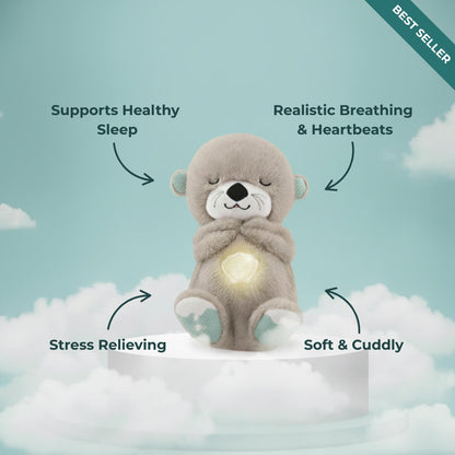 Peluche loutre câline vue de profil