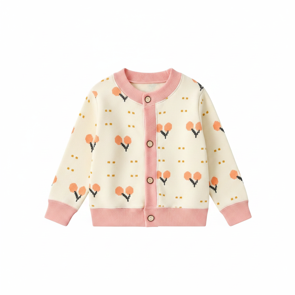 Gilet Tricoté Enfant À Motifs Colorés