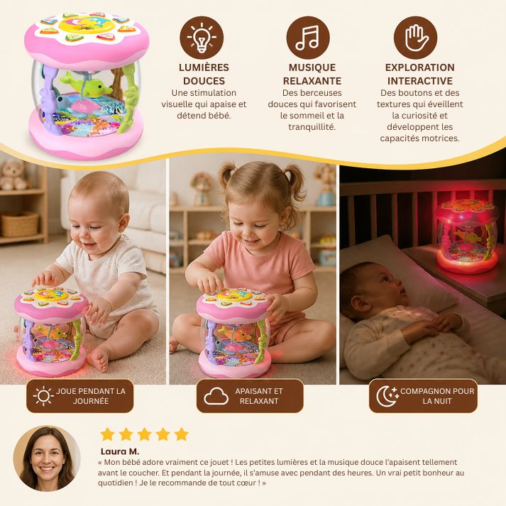 Jouet Musical Interactif Avec Lumières Et Berceuses