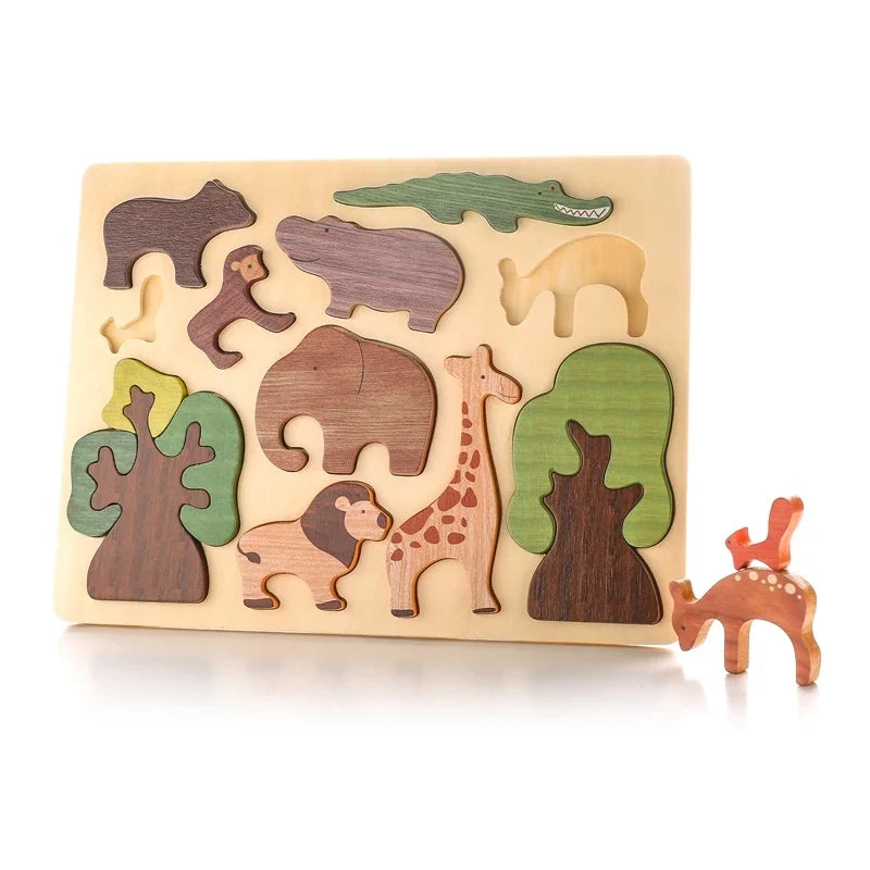 Puzzle En Bois 3D Animaux De La Forêt