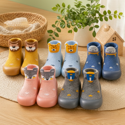 Semelle souple d’un chausson chaussette pour bébé