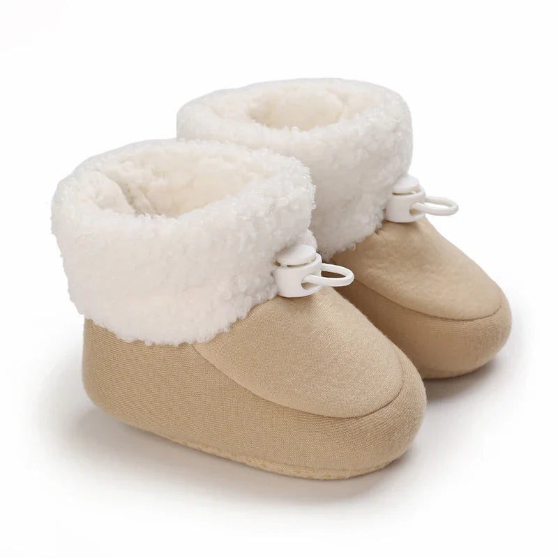 Bottines souples en coton doux pour garder les petits pieds au chaud