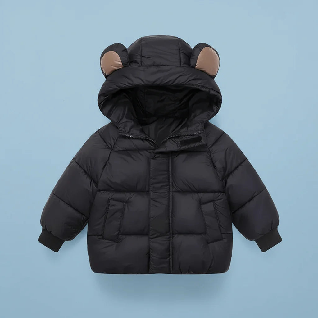 Manteau D’Hiver Enfant Matelassé À Capuche