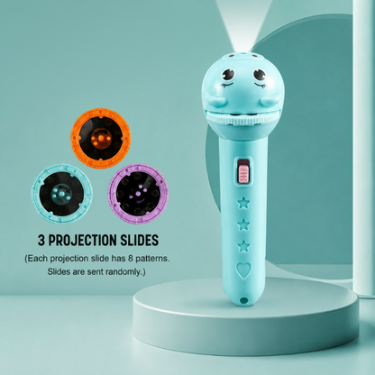 Accessoires de la lampe projecteur enfant disposés sur une table