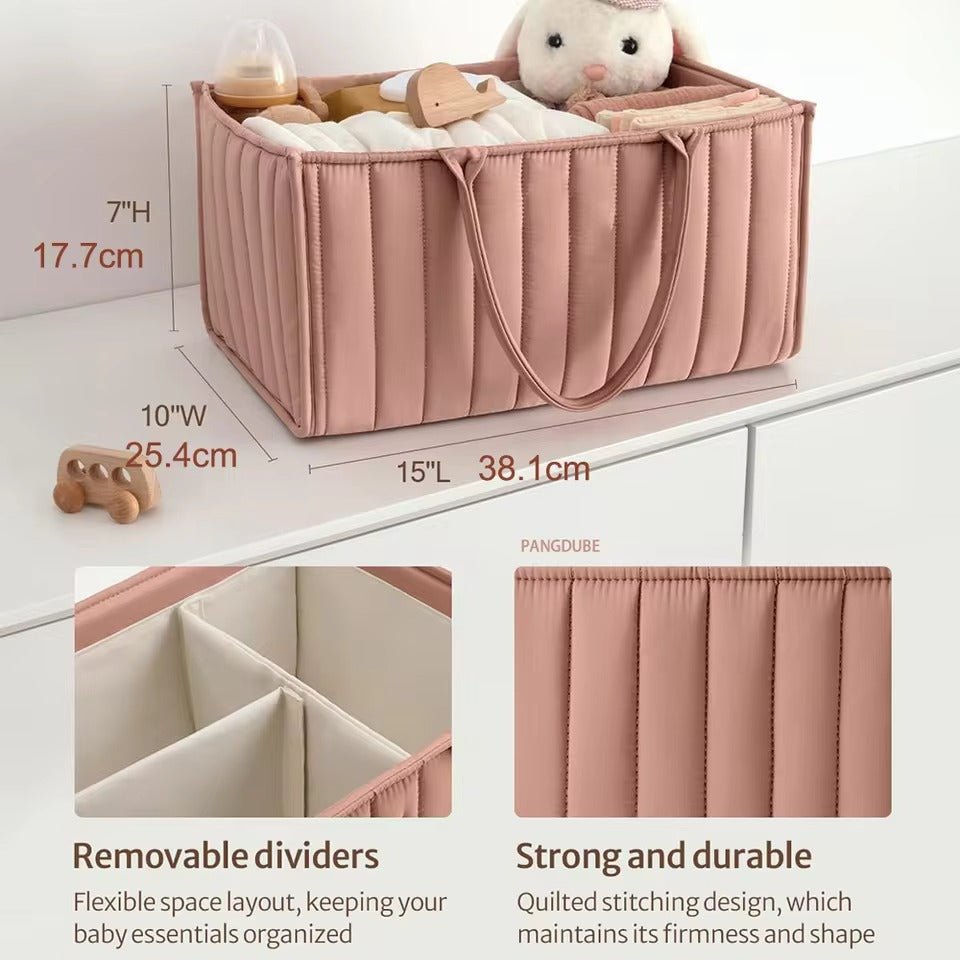 Rangement compartimenté pour couches et accessoires bébé