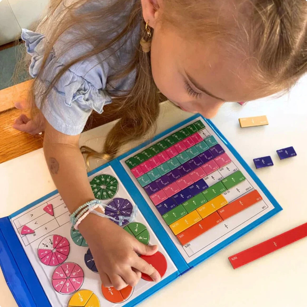 Puzzle Magnétique Des Fractions Montessori Pour Enfants