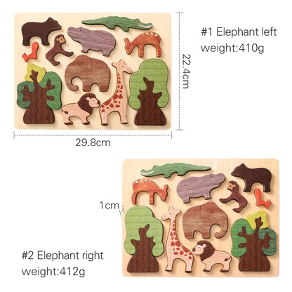 Puzzle en bois pour développer la motricité fine