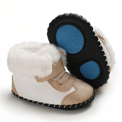 Bottes Hiver Bébé Doublées Coton À Fermeture Réglable
