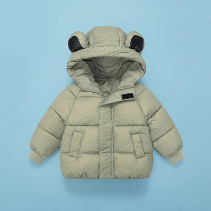 Manteau D’Hiver Enfant Matelassé À Capuche