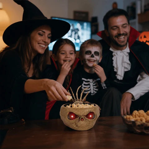 Bol À Bonbons Halloween Avec Main De Squelette