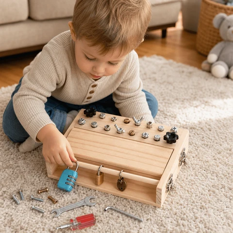 Tableau D’Activités En Bois Montessori