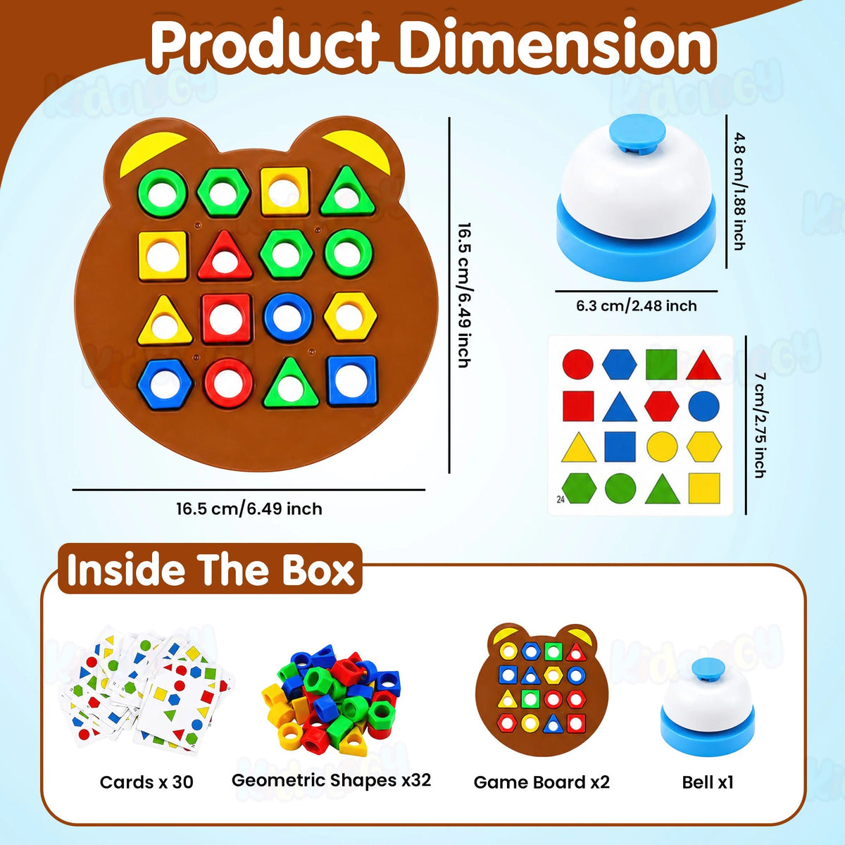 Jeu d’Association Formes et Couleurs Pour Enfants