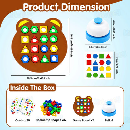Jeu d’Association Formes et Couleurs Pour Enfants