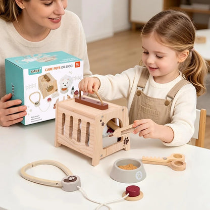 Jeu De Vétérinaire En Bois Pour Enfant