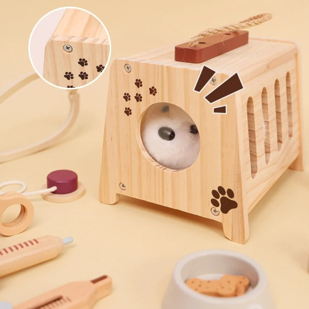 Jeu De Vétérinaire En Bois Pour Enfant