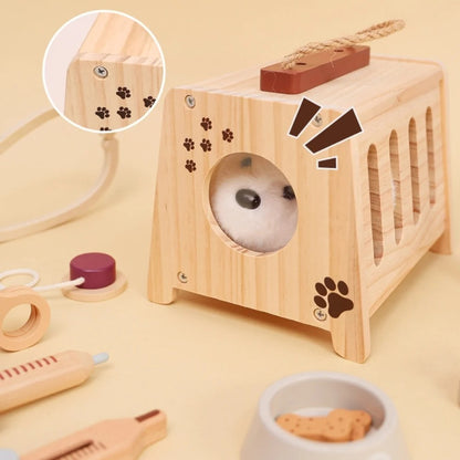 Jeu De Vétérinaire En Bois Pour Enfant