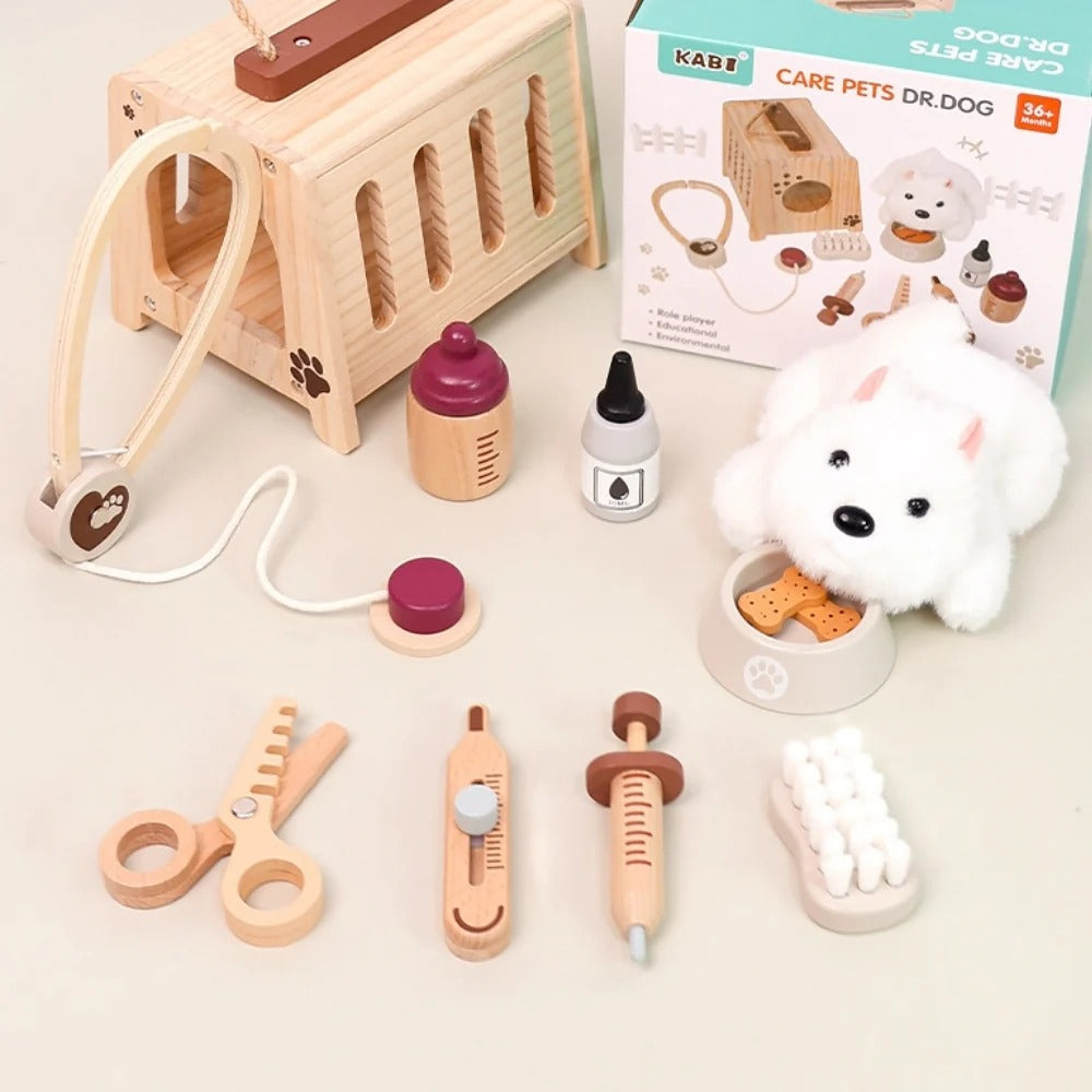 Jeu De Vétérinaire En Bois Pour Enfant