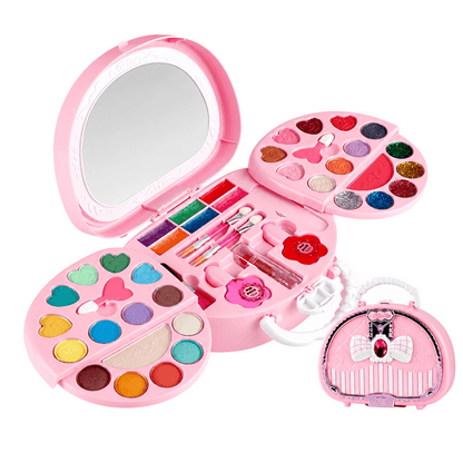 Détail de la trousse enfant conçue pour ranger les accessoires de maquillage.