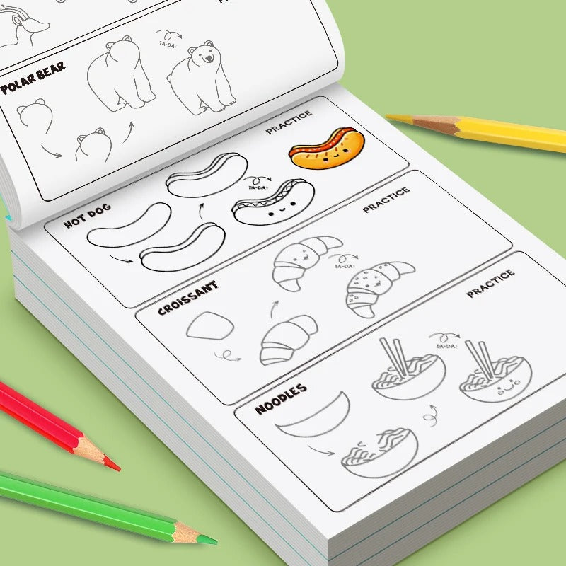 Coffret Dessin Enfant Avec Guide Et Feutres