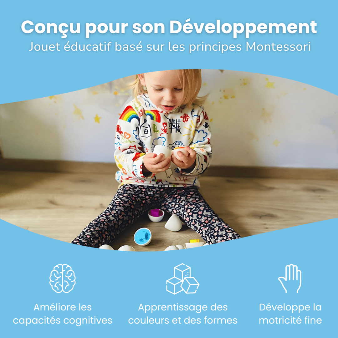 Œufs Géométriques Montessori - Enfant Joyeux FR