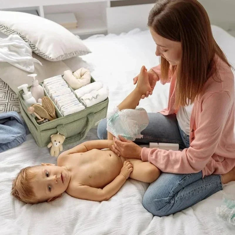 Panier en tissu polaire pour la chambre de bébé