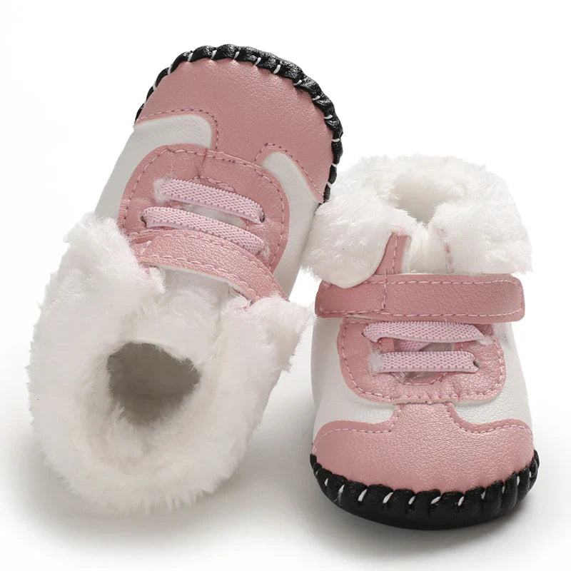 Bottes Hiver Bébé Doublées Coton À Fermeture Réglable