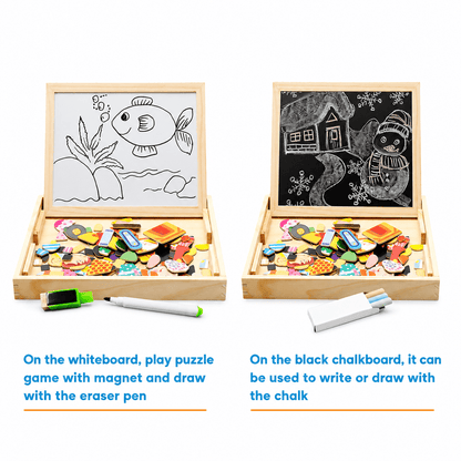 Détails du tableau de dessin double face adapté aux activités créatives