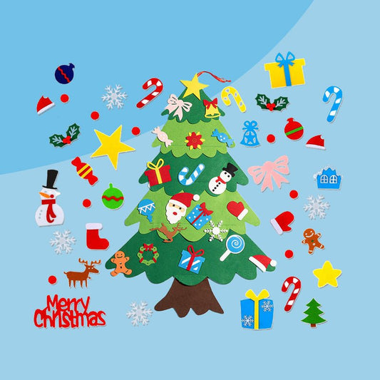 Sapin de Noël en feutre - Enfant Joyeux FR