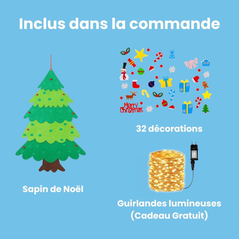 Sapin de Noël en feutre - Enfant Joyeux FR
