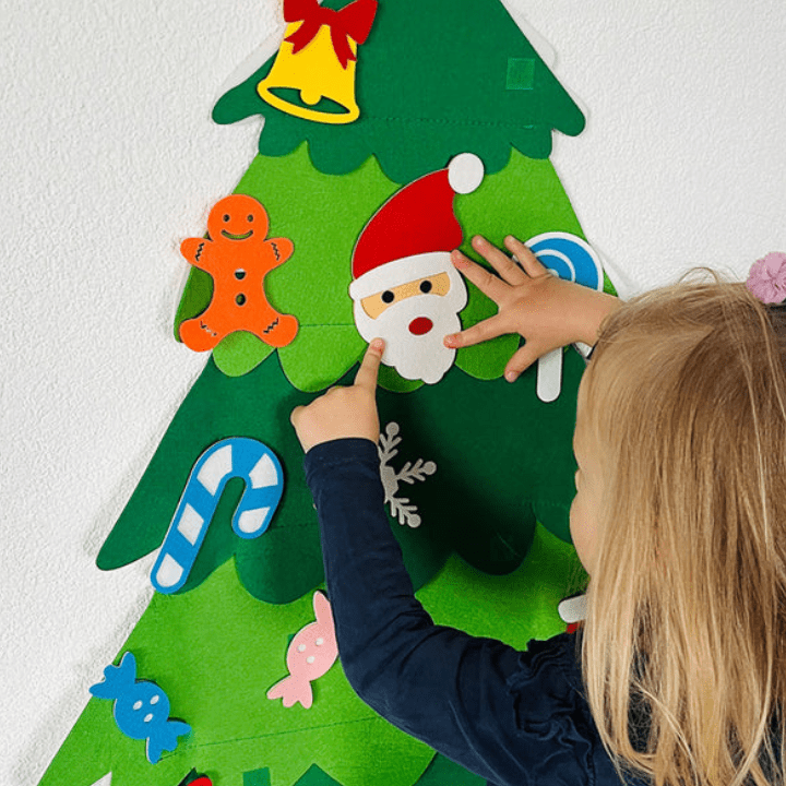Sapin de Noël en feutre - Enfant Joyeux FR