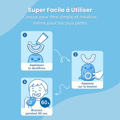 SuperDino™ | Brosse à Dents Électrique - Enfant Joyeux FR