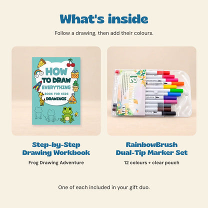 Guide de dessin inclus dans le coffret créatif pour enfant