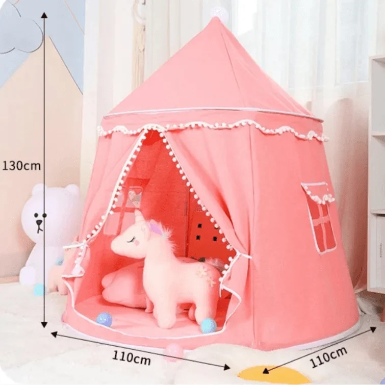 Détail du tissu doux et confortable du tipi enfant