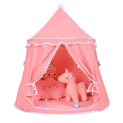 Tipi enfant pliable présenté avec sa structure montée