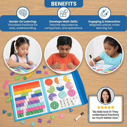 Puzzle Magnétique Des Fractions Montessori Pour Enfants