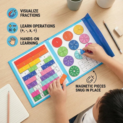 Puzzle Magnétique Des Fractions Montessori Pour Enfants