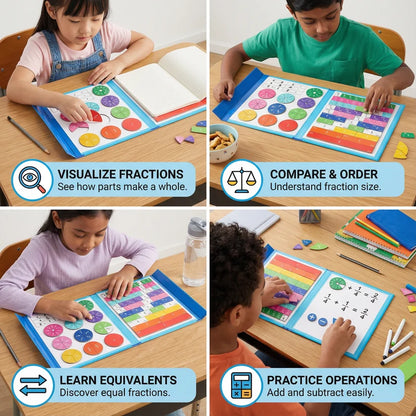 Puzzle Magnétique Des Fractions Montessori Pour Enfants