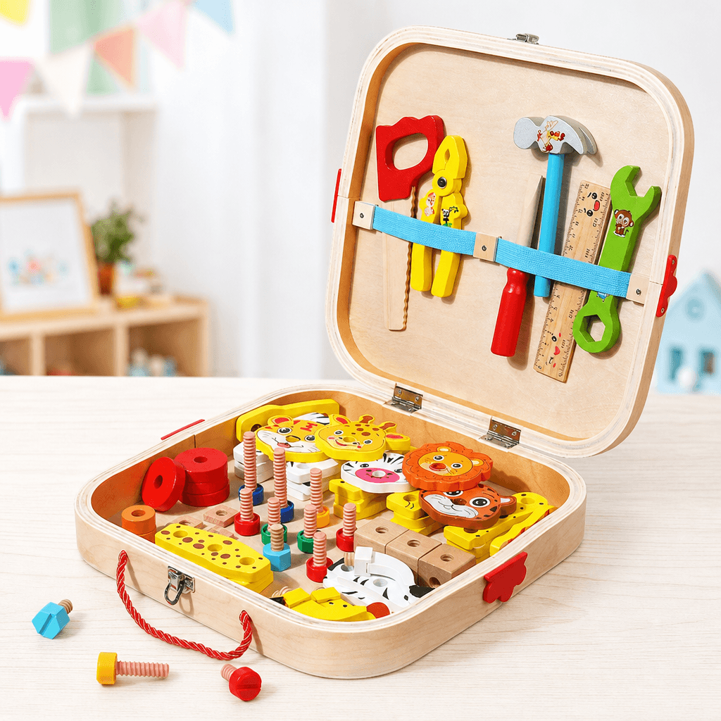 Jeu de construction en bois pour assembler des animaux