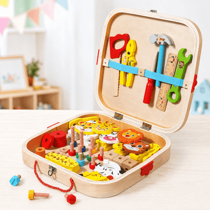 Jeu de construction en bois pour assembler des animaux